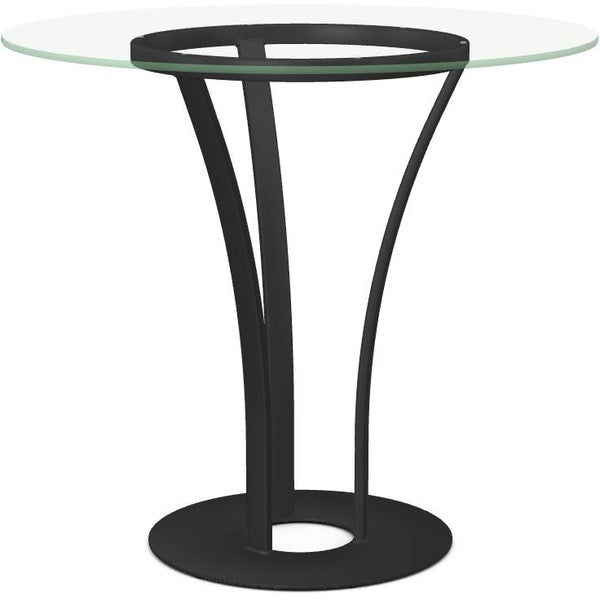 Amisco Round Dalia Counter Height Dining Table with Glass Top and Pedestal Base 50507-38/25|90242 IMAGE 1