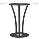 Amisco Round Dalia Counter Height Dining Table with Glass Top and Pedestal Base 50507-38/25|90242 IMAGE 2