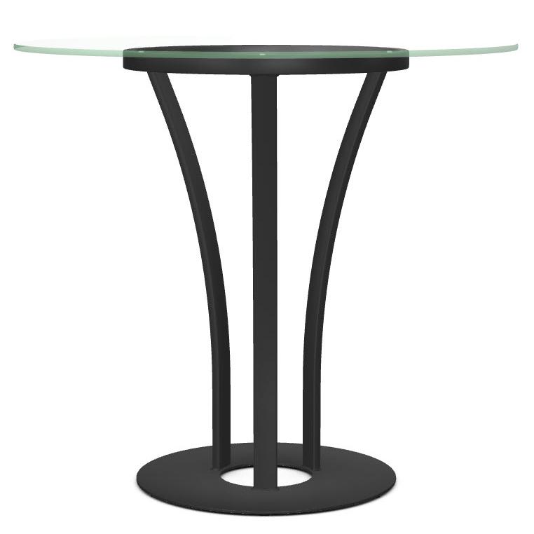 Amisco Round Dalia Counter Height Dining Table with Glass Top and Pedestal Base 50507-38/25|90242 IMAGE 2