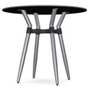  Amisco Link 50554-36/2425+90262 Counter Height Table - Magnetite/Black Coral IMAGE 3