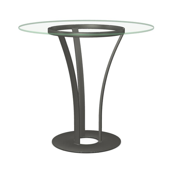 Amisco Round Dalia Counter Height Dining Table with Glass Top and Pedestal Base 50507-38/57|90242/90 IMAGE 1