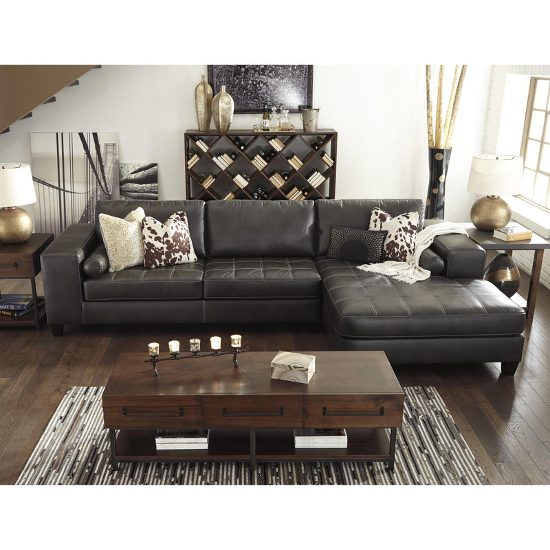 Signature Design by Ashley Nokomis Leather Look 2 pc Sectional 8772166/8772117 IMAGE 3