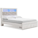  Signature Design by Ashley Altyra B2640B19 Queen Upholstered Bookcase Bed with Storage IMAGE 1