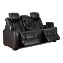 Signature Design by Ashley Party Time 3700318C Power Reclining Loveseat w/ Console and ADJ Headrest IMAGE 2