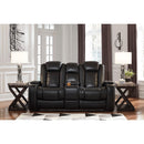 Signature Design by Ashley Party Time 3700318C Power Reclining Loveseat w/ Console and ADJ Headrest IMAGE 4