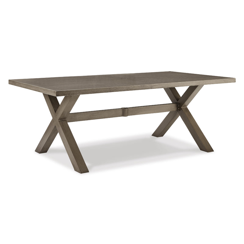 Signature Design by Ashley Beach Front P399-625 Rectangular Dining Table with Umbrella Option IMAGE 1