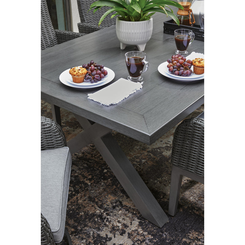 Signature Design by Ashley Elite Park P518-625 Rectangular Dining Table with Umbrella Option IMAGE 8