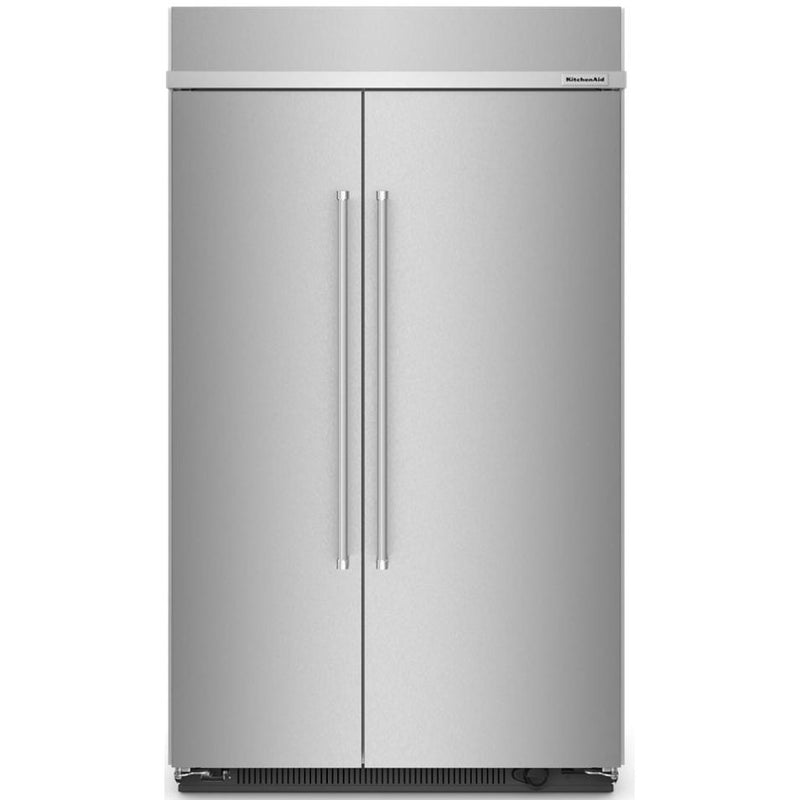 KitchenAid 48-inch, 30 cu. ft. Built-in Side-by-Side Refrigerator with Internal Ice Maker KBSN708MPS IMAGE 1