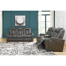 Signature Design by Ashley Turbulance 8500118C Power Reclining Loveseat w/ Console and ADJ Headrest IMAGE 10