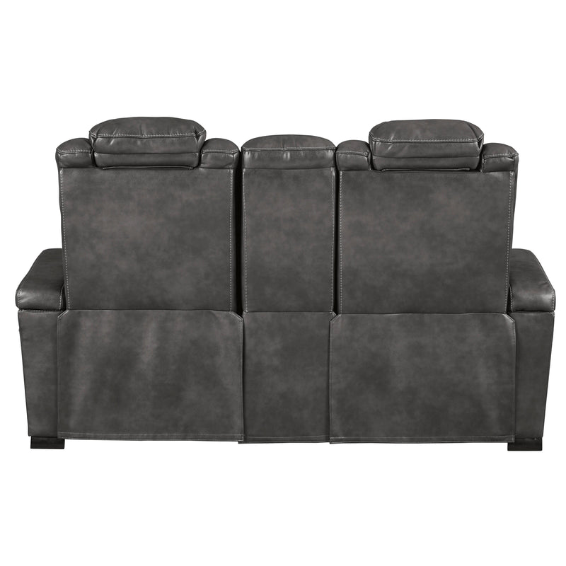 Signature Design by Ashley Turbulance Power Reclining Leather Look Loveseat 8500118C IMAGE 4