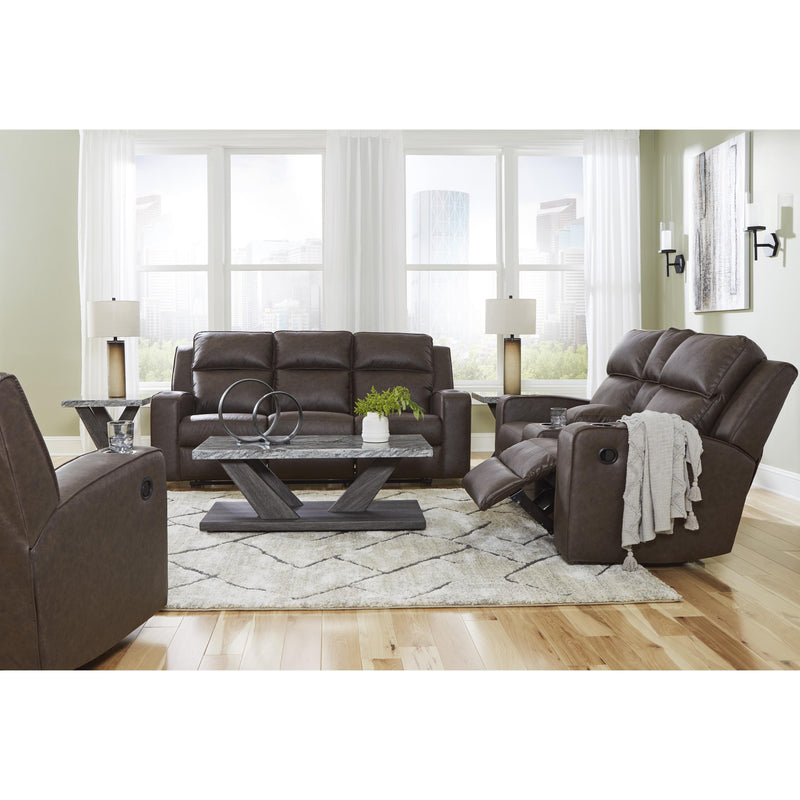 Signature Design by Ashley Lavenhorne Reclining Leather Look Loveseat 6330694C IMAGE 15