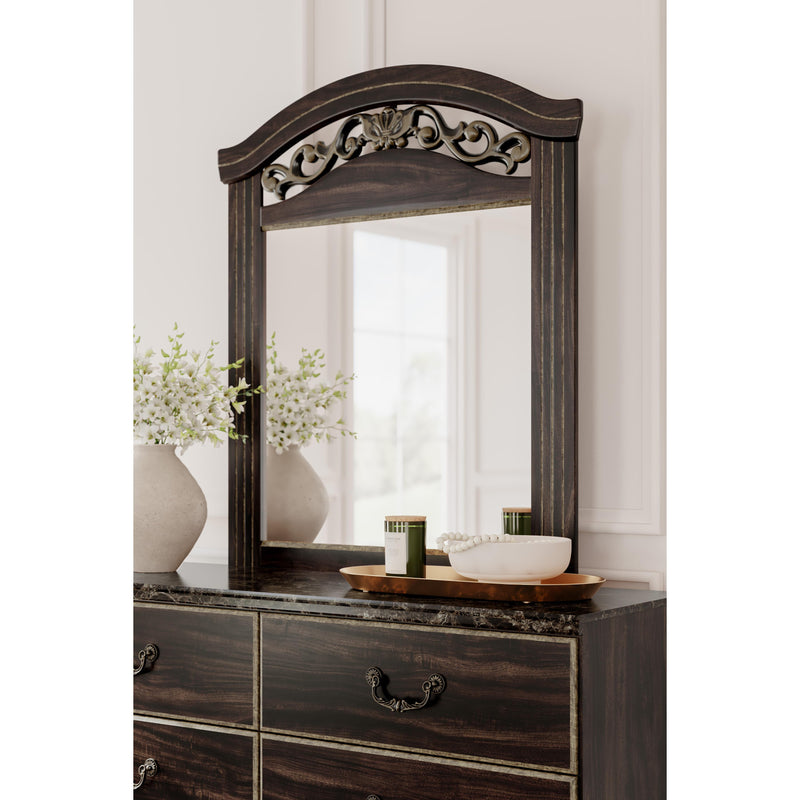 Signature Design by Ashley Glosmount 6-Drawer Dresser with Mirror B1055-231/B1055-36 IMAGE 8