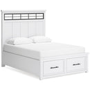  Benchcraft Ashbryn B844B2 Queen Panel Storage Bed IMAGE 1