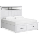  Benchcraft Ashbryn B844B4 King Panel Storage Bed IMAGE 1