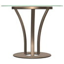Amisco Round Dalia Dining Table with Glass Top and Pedestal Base 50507/69|90236 IMAGE 2