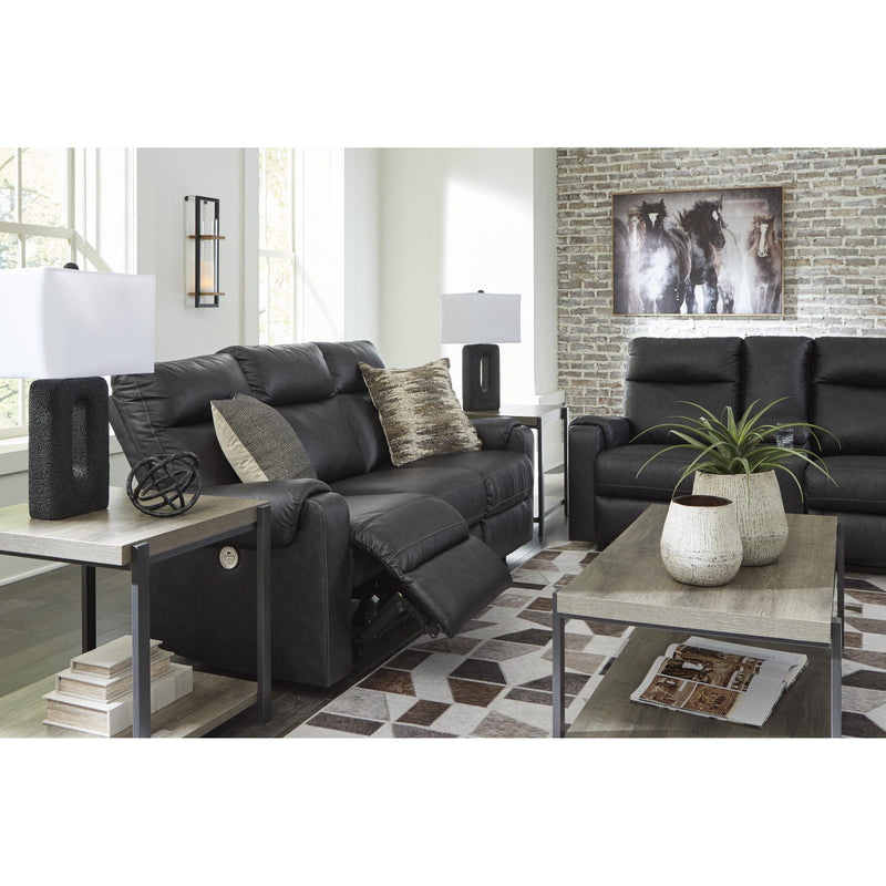 Signature Design by Ashley Axtellton Power Reclining Leather Look Sofa 3410587C IMAGE 8