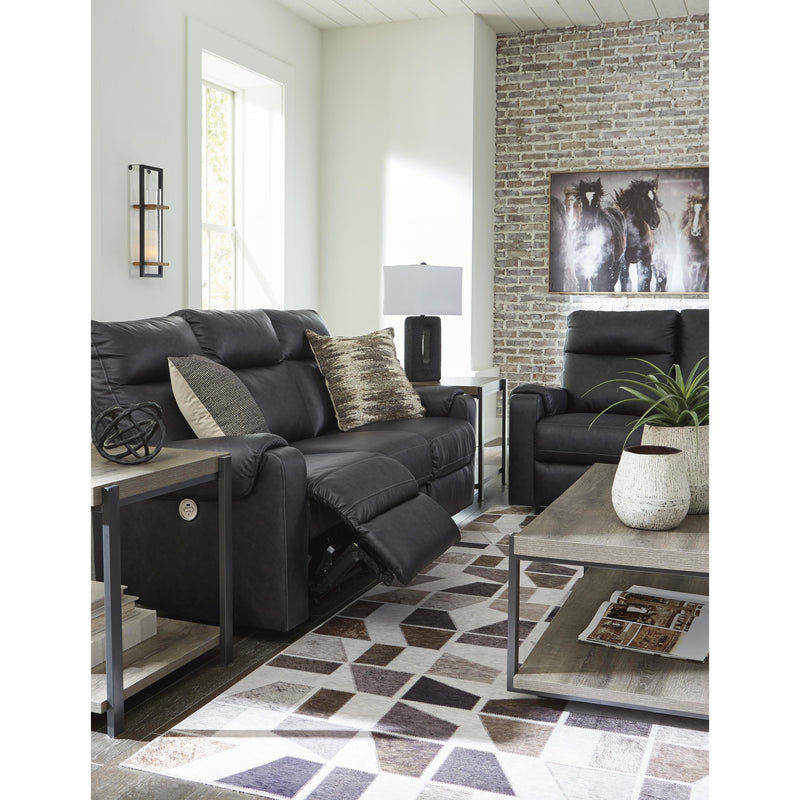 Signature Design by Ashley Axtellton Power Reclining Leather Look Sofa 3410587C IMAGE 9