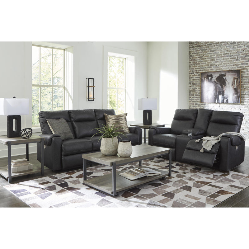 Signature Design by Ashley Axtellton Power Reclining Leather Look Loveseat 3410596C IMAGE 11