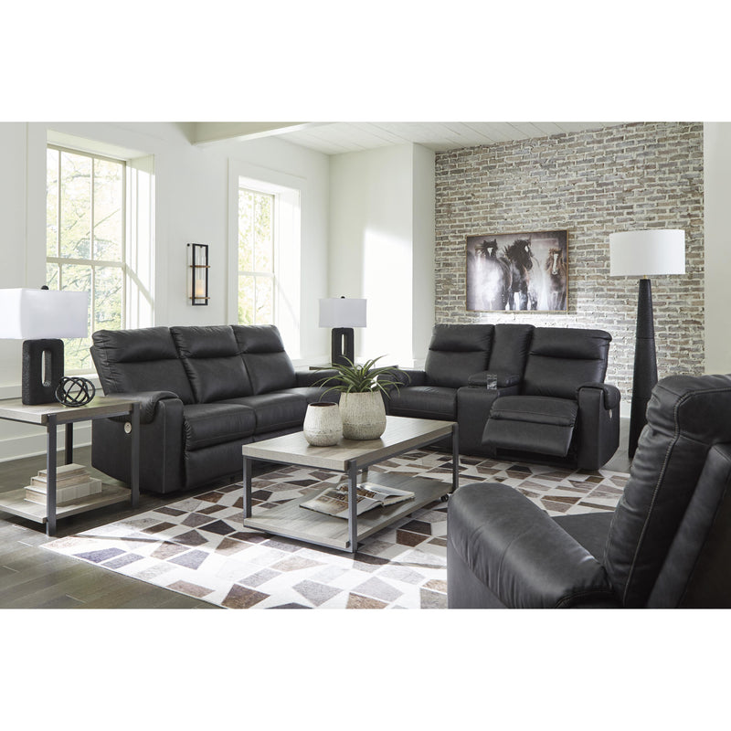 Signature Design by Ashley Axtellton Power Reclining Leather Look Loveseat 3410596C IMAGE 12