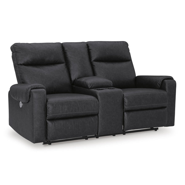 Signature Design by Ashley Axtellton Power Reclining Leather Look Loveseat 3410596C IMAGE 1