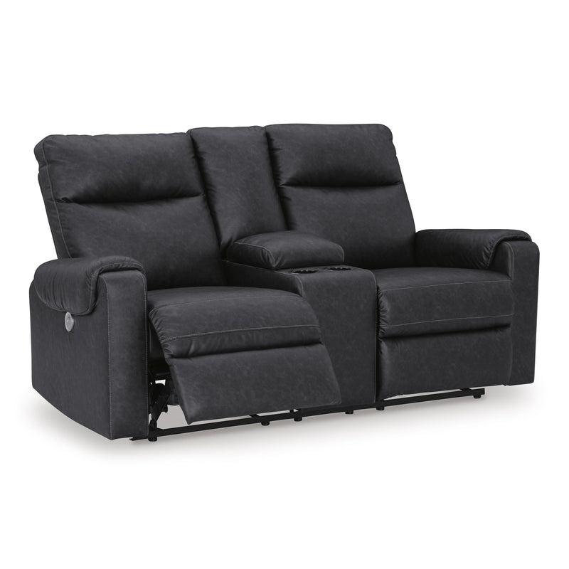 Signature Design by Ashley Axtellton Power Reclining Leather Look Loveseat 3410596C IMAGE 2