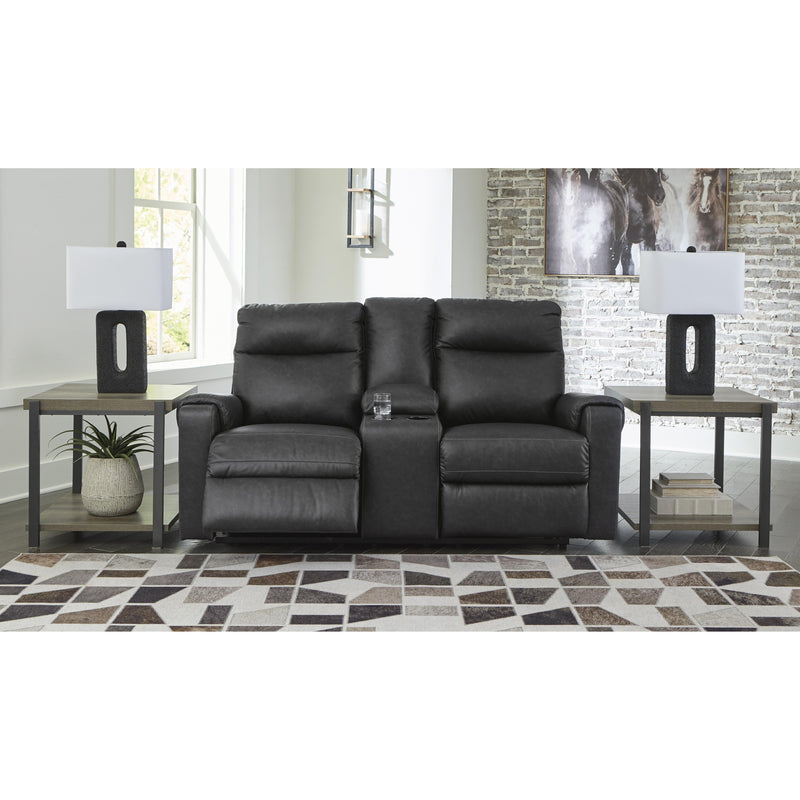 Signature Design by Ashley Axtellton Power Reclining Leather Look Loveseat 3410596C IMAGE 6