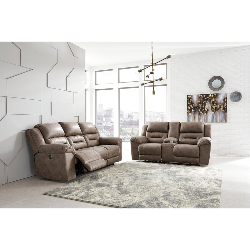 Signature Design by Ashley Stoneland Power Reclining Leather Look Sofa 3990587C IMAGE 6