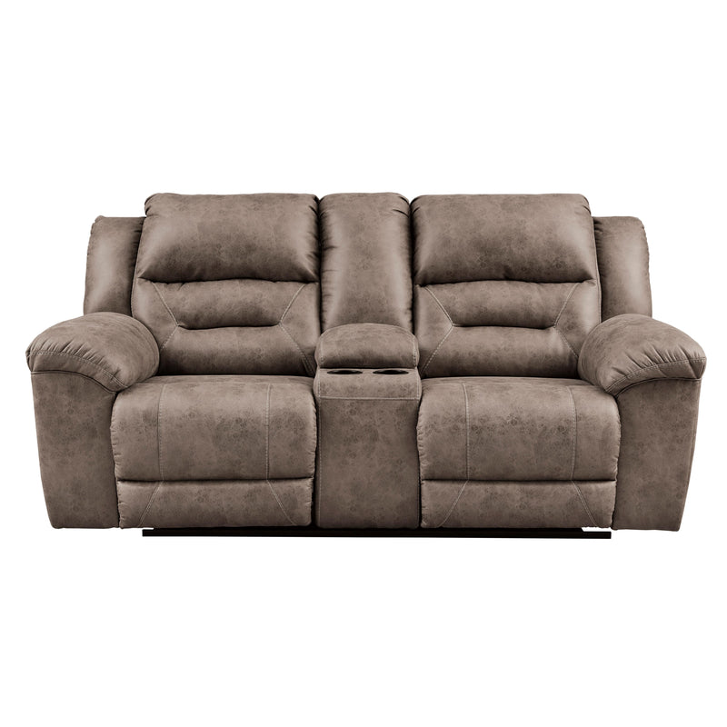 Signature Design by Ashley Stoneland Reclining Leather Look Loveseat 3990594C IMAGE 1