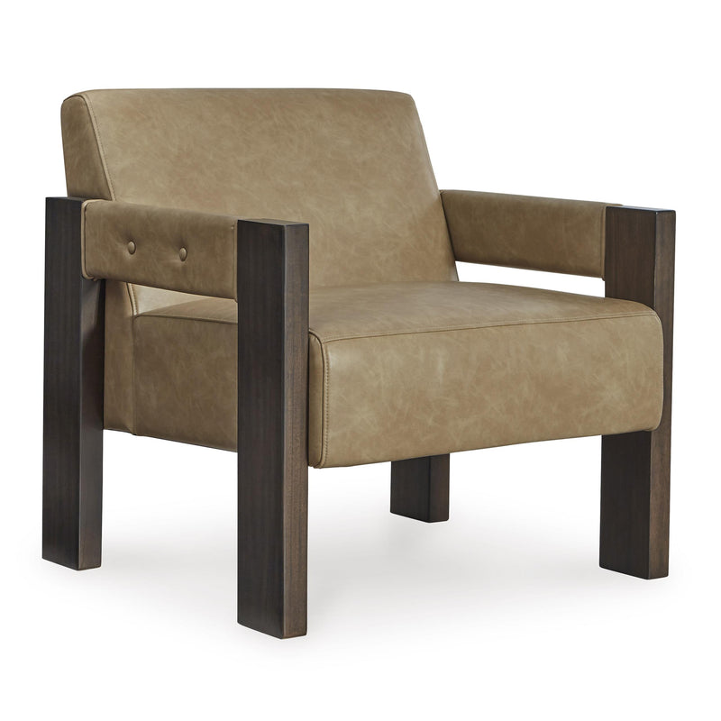 Signature Design by Ashley Adlanlock Stationary Leather Look Accent Chair A3000695 IMAGE 1