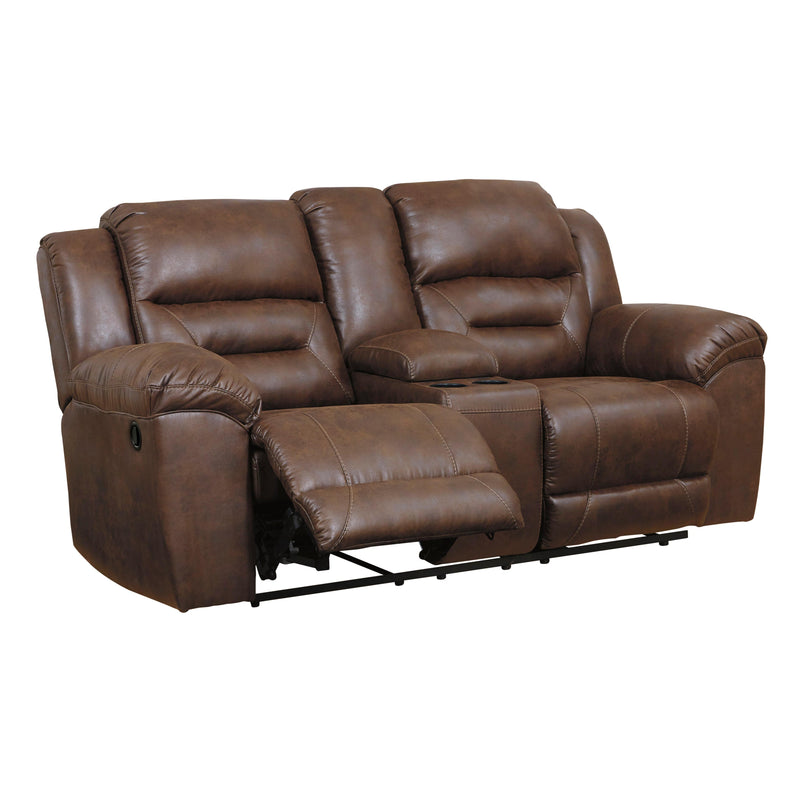 Signature Design by Ashley Stoneland Reclining Leather Look Loveseat 3990494C IMAGE 2