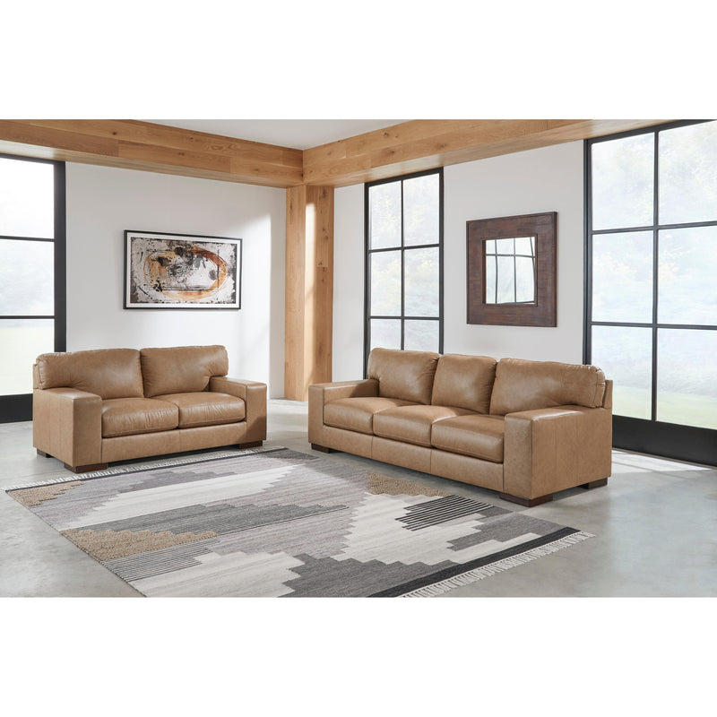 Signature Design by Ashley Lombardia Stationary Leather Match Loveseat 5730235C IMAGE 6