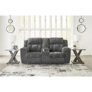 Signature Design by Ashley Frohn 3740694C Double Reclining Loveseat with Console IMAGE 6