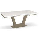  Amisco Amelia 52605 Dining Table - Champagne/Calacatta IMAGE 1