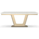  Amisco Amelia 52605 Dining Table - Champagne/Calacatta IMAGE 2