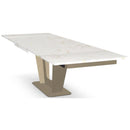  Amisco Amelia 52605 Dining Table - Champagne/Calacatta IMAGE 5
