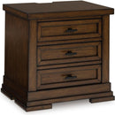  Signature Design by Ashley Taffenbrook B849-93 Three Drawer Night Stand IMAGE 1