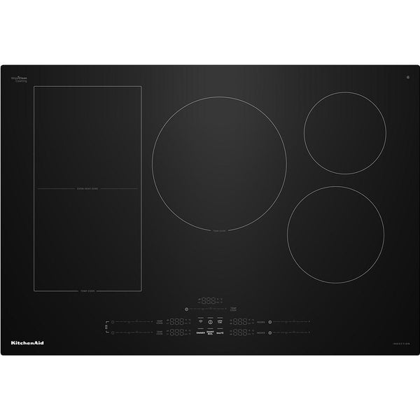 KitchenAid 30-inch Built-in Temp Cook™ Induction Cooktop with 5 Cooking Zones KCIT730SBL IMAGE 1