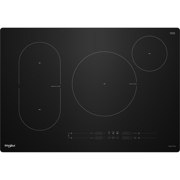 Whirlpool 30-inch Intelligent Induction Cooktop with Temp Cook™ Technology WCIT7030SB IMAGE 1