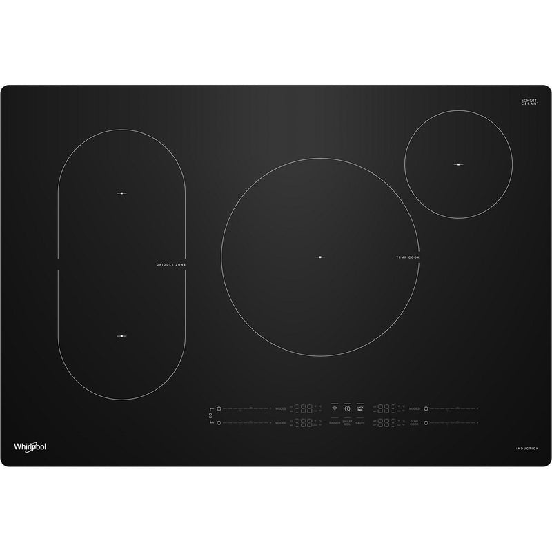 Whirlpool 30-inch Intelligent Induction Cooktop with Temp Cook™ Technology WCIT7030SB IMAGE 1
