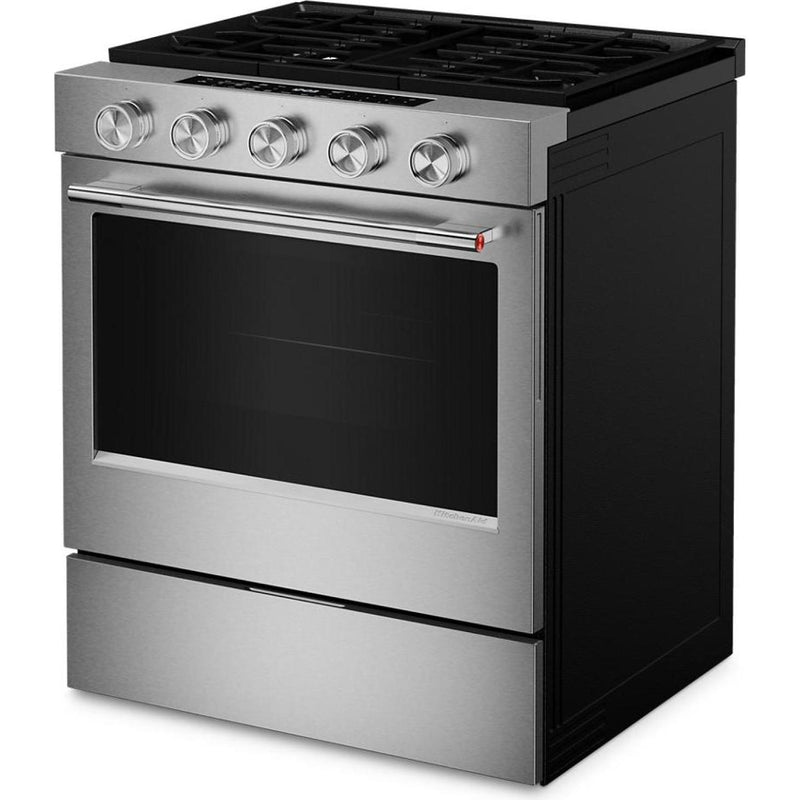 KitchenAid 30-inch Smart Slide-in Gas Range with Convection Cooking Modes KSGS330SPS IMAGE 11
