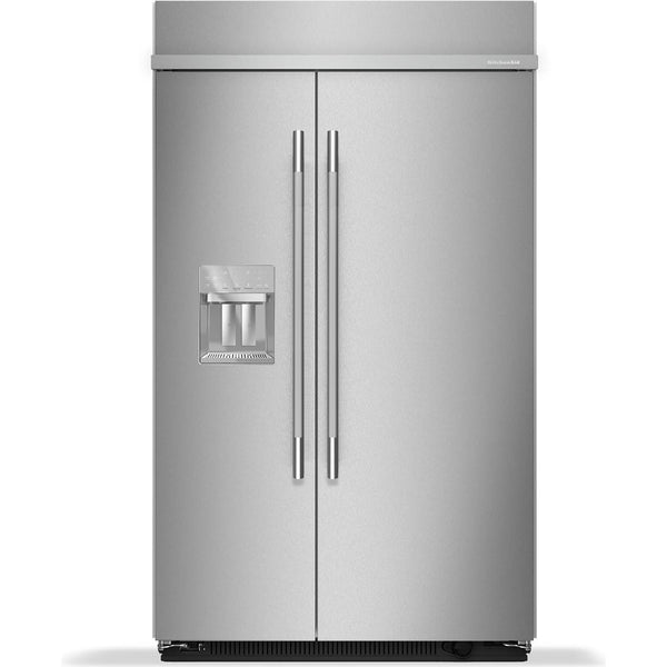 KitchenAid 48-inch, 29.4 cu. ft. Built-in Side-by-Side Refrigerator with External Water and Ice Dispensing System KBSD748SPS IMAGE 1