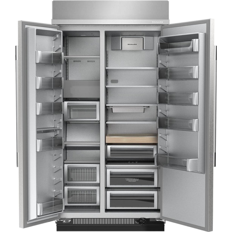 KitchenAid 42-inch, 25.5 cu. ft. Built-in Side-by-Side Refrigerator with Platinum Interior KBSN742SPS IMAGE 2