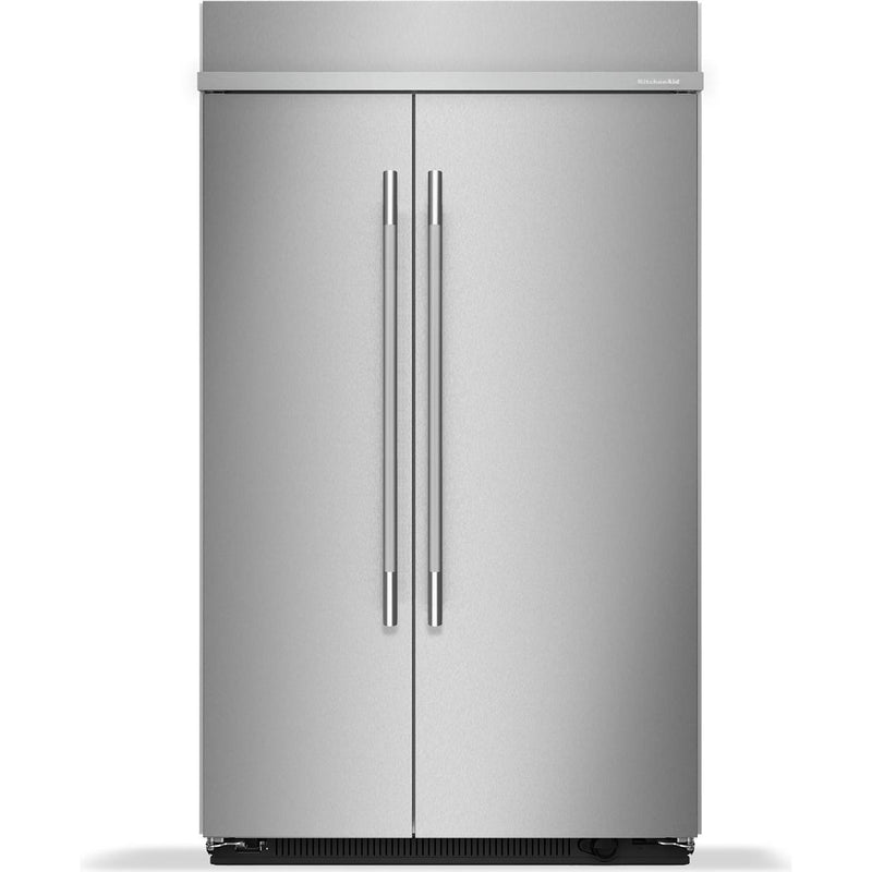 KitchenAid 48-inch, 30 cu. ft. Built-in Side-by-Side Refrigerator with Platinum Interior KBSN748SPS IMAGE 1