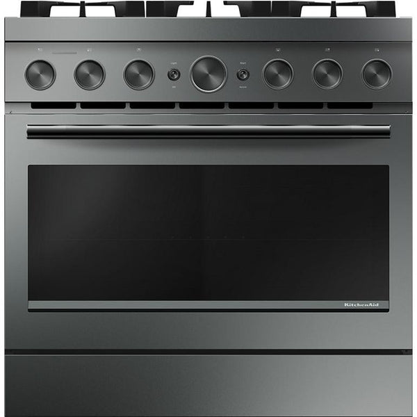 KitchenAid 36-inch Freestanding Commercial-Style Dual-Fuel Range KFDS936SJP IMAGE 1