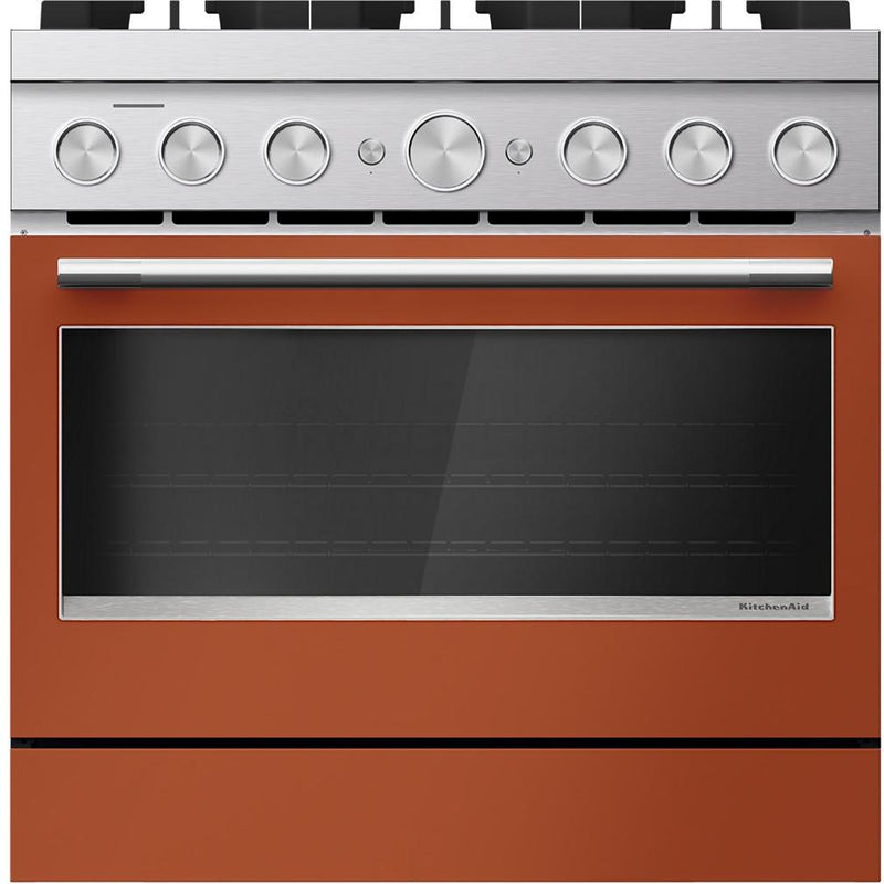 KitchenAid 36-inch Freestanding Commercial-Style Dual-Fuel Range KFDS936SSC IMAGE 1