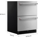  KitchenAid 24-inch Double Drawer Refrigerator KURT524SSB IMAGE 6