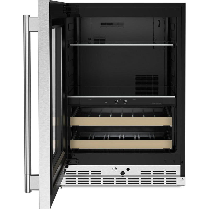  KitchenAid 24" Beverage Center with Glass Door and Wood-Front Racks KUBL524SPS IMAGE 2