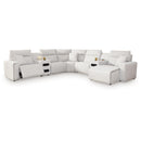  Signature Design by Ashley ModMax II 65907S7 7 pc Power Reclining Sectional with Chaise and Audio Consoles IMAGE 1