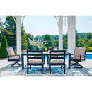  Signature Design by Ashley East Beach PCP587-625 Rectangular Dining Table with Umbrella Option IMAGE 6