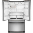  KitchenAid 36-inch, 20 cu. ft. Counter-Depth French 3-Door Refrigerator with Water Dispenser KRFC136SPS IMAGE 3
